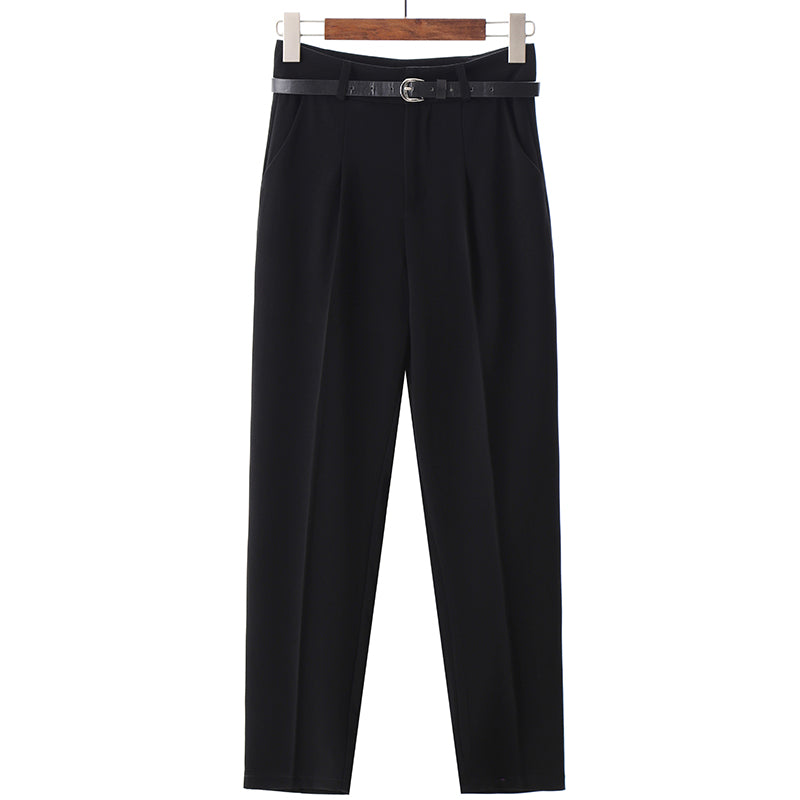 Fashionable wild simple high waist suit pants