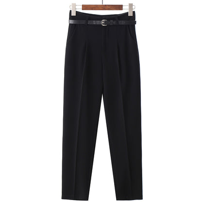 Fashionable wild simple high waist suit pants