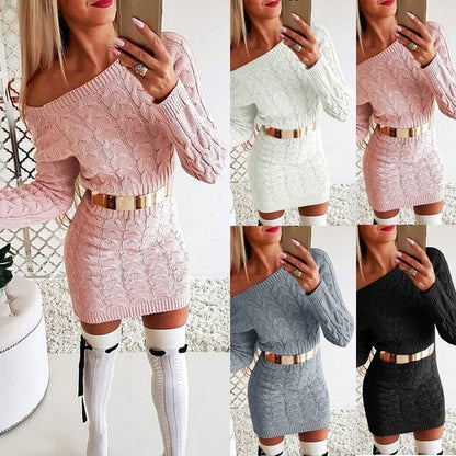 Woman`s Comfortable Knitwear Dress