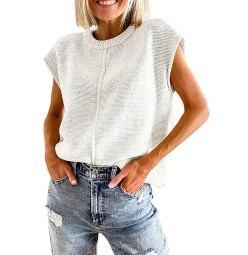 Woman`s Versatile Solid Ease SweaterVersatile Solid