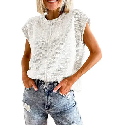 Woman`s Versatile Solid Ease SweaterVersatile Solid
