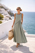 Contrast Colours Mediterranean Style Dress For Women - Woman`s Clothing