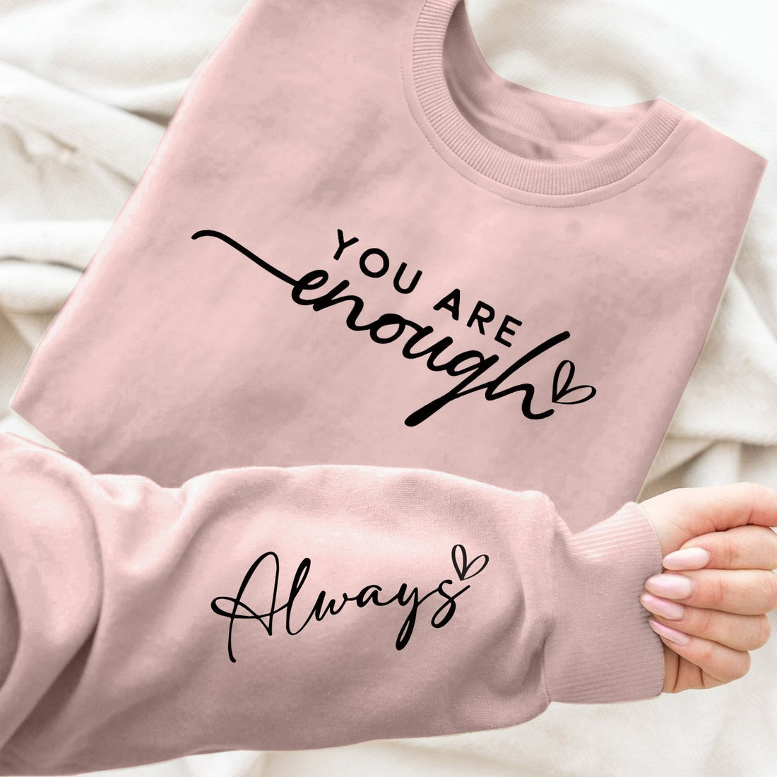 Letter Printed Hoodie Round Neck Casual Hoodie