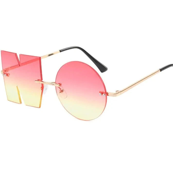 Rimless NO Letter Sunglasses - Woman`s Clothing