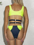 One-piece Colour Matching Swimsuit - Woman`s Clothing