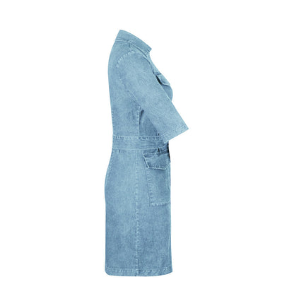 Woman`s Workwear Denim Dress