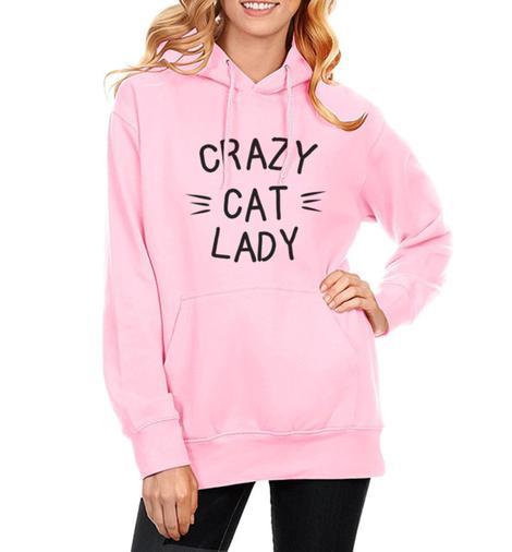 Woman`s Crazy Cat Lady Hoodie