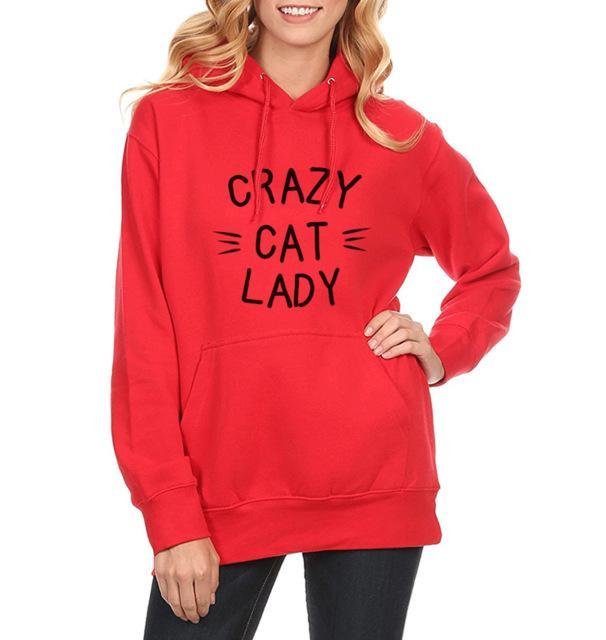 Woman`s Crazy Cat Lady Hoodie