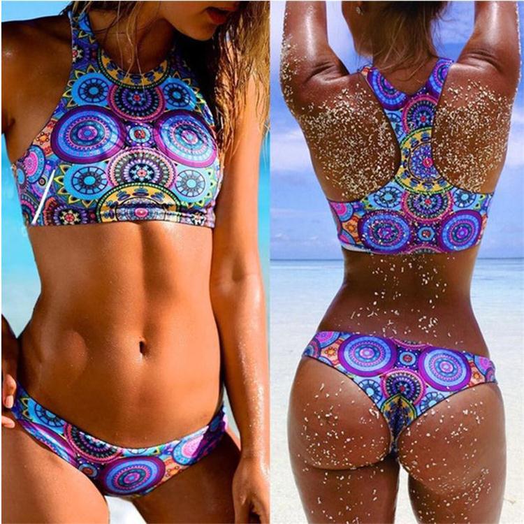 New Low Waist Triangle High Neck Brazilian Swimsuit - Woman`s Clothing