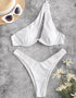 Pure Colour Split Ladies Hot Spring Swimsuit - Woman`s Clothing