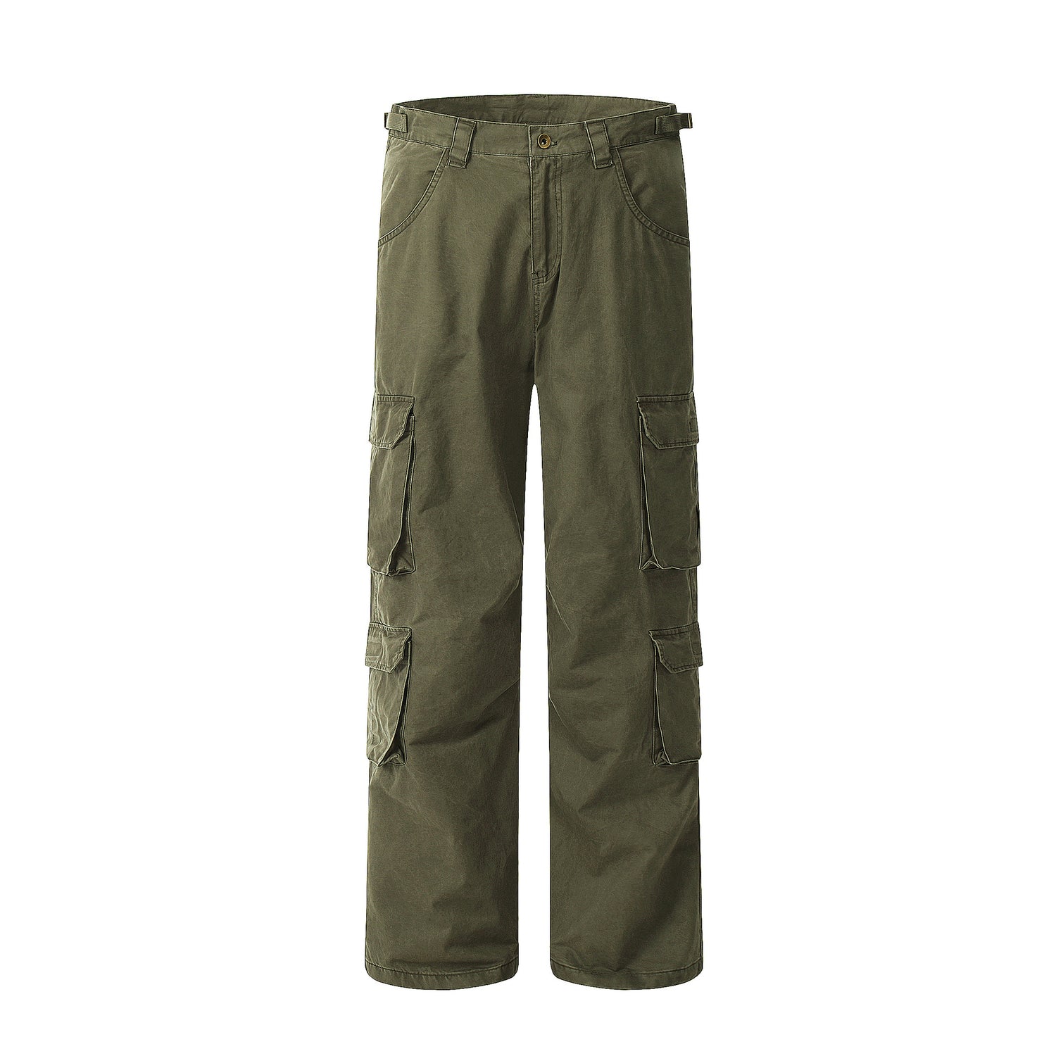 Retro Multi-pocket Cargo Pants Loose Straight Casual Pants