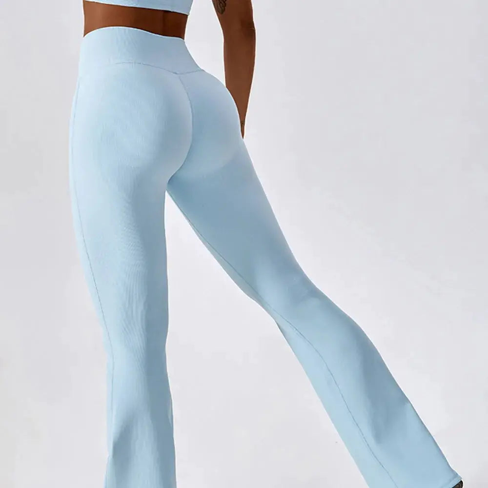 Workout Fitness Sports Flared Pants - Woman`s Clothing