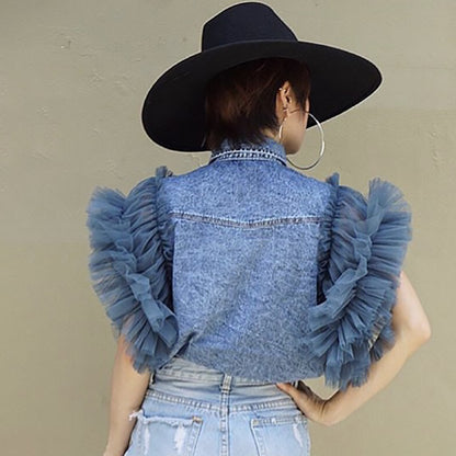 Woman`s Frayed Denim Jacket