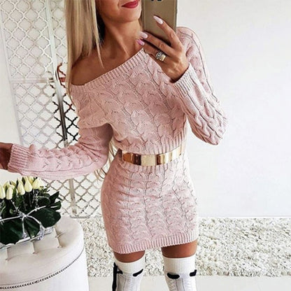 Woman`s Comfortable Knitwear Dress