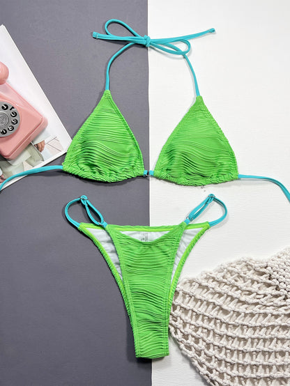 Pure Color Bikini Women&