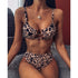 Ladies split black cutout bikini - Woman`s Clothing
