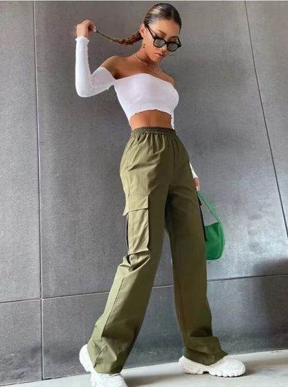 High Waist Season Wide Leg Straight Loose Pants