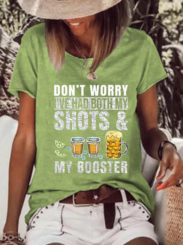 I`m only talking to my dog today Short Sleeved T-Shirt - Woman`s Clothing