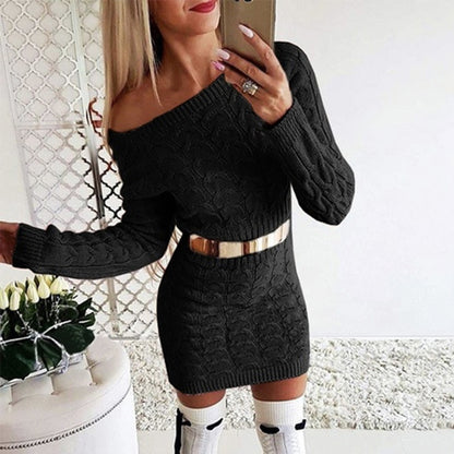 Woman`s Comfortable Knitwear Dress