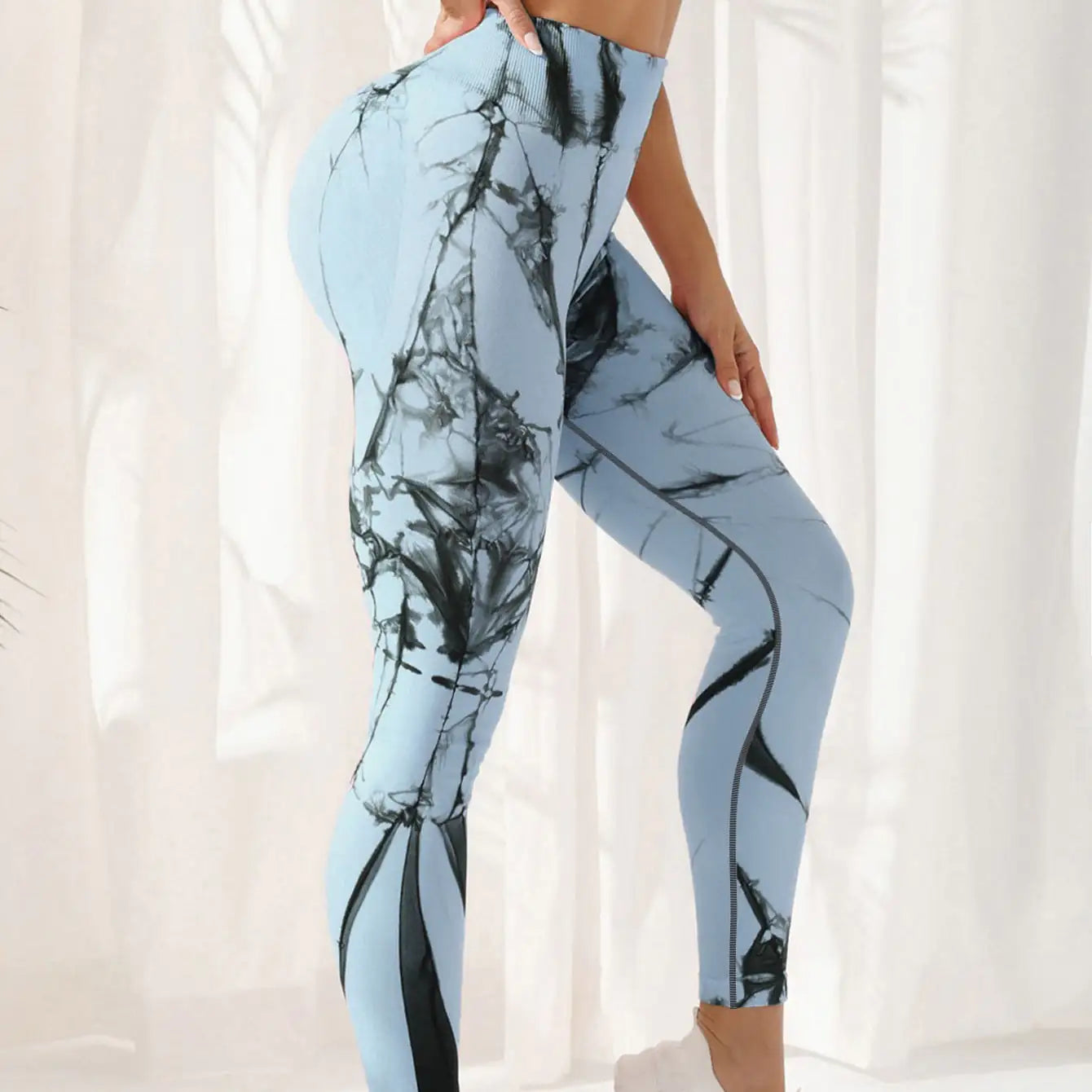 Tie-dye Leggings with High Waist