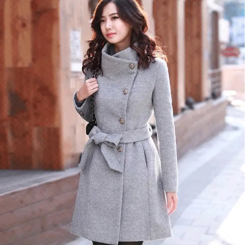 Winter Cashmere Long Women's Coat - Woman`s Clothing