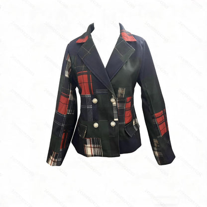 Ladies Double-breasted Wool Suit Jacket