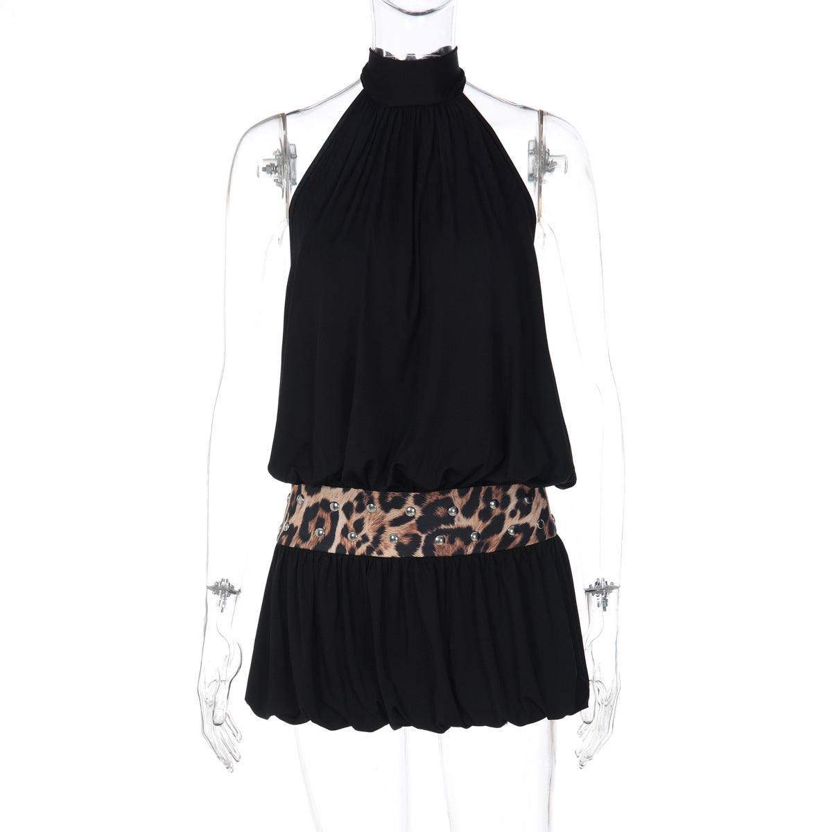 Sexy Hollow Out Backless Fashion Choker Dress - Woman`s Clothing
