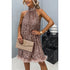 Party Sequin Halter Fashion Casual Lace Up Dress - Woman`s Clothing