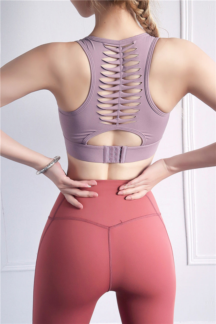 Baiye hollow beauty back sports bra