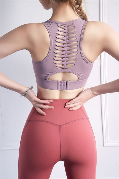 Baiye hollow beauty back sports bra