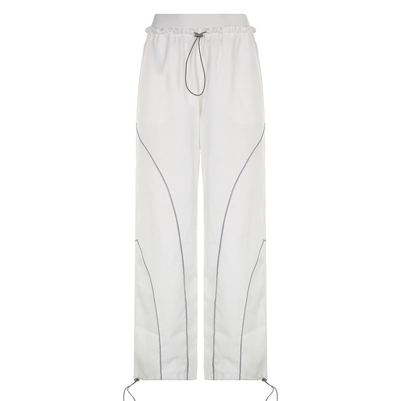 Stylish Vibrant High Waist Elastic Drawstring Lounge Pants