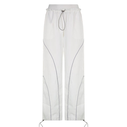 Stylish Vibrant High Waist Elastic Drawstring Lounge Pants