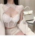 European And American Style Lace Diamond Sexy Cutout Steel Ring Fishbone Slim Fit Crop-top Short Top - Woman`s Clothing