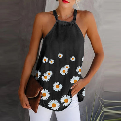 Woman`s Printed Denim Camisole