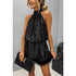 Party Sequin Halter Fashion Casual Lace Up Dress - Woman`s Clothing