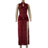 Sexy Fashionable Lace Slit Slim Fit Sleeveless Dress - Woman`s Clothing
