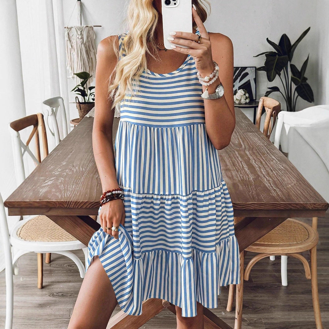 Fashionable Loose Sleeveless Dress For Women - Woman`s Clothing