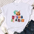 European And American Karma Is A Cat Shirt Printed Casual Round Neck Short Sleeves - Woman`s Clothing