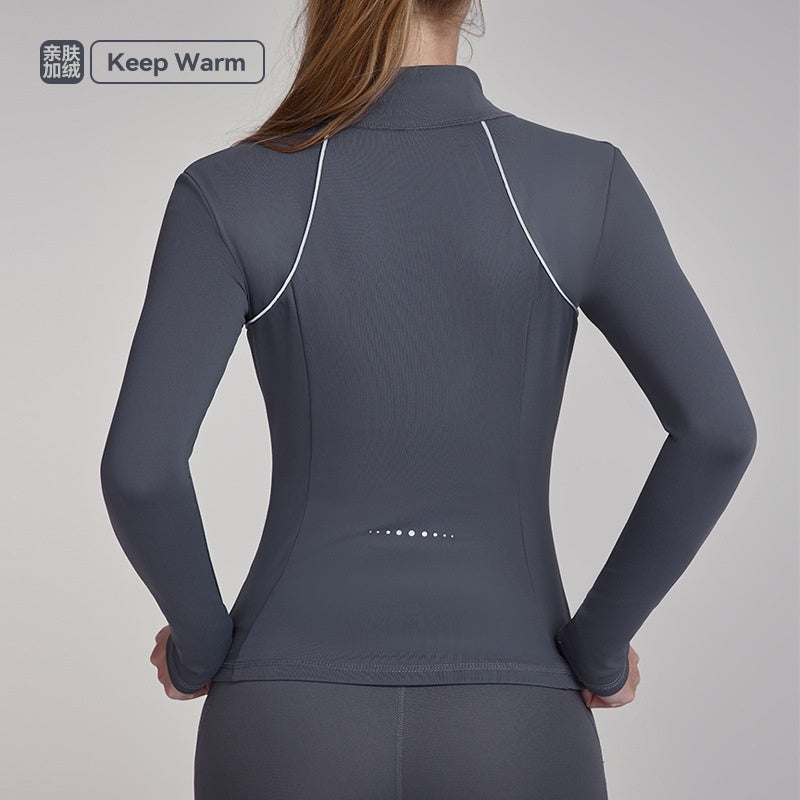 Yoga Fitness Fleece lined Top for Women