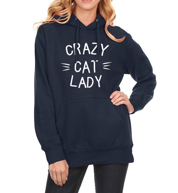 Woman`s Crazy Cat Lady Hoodie