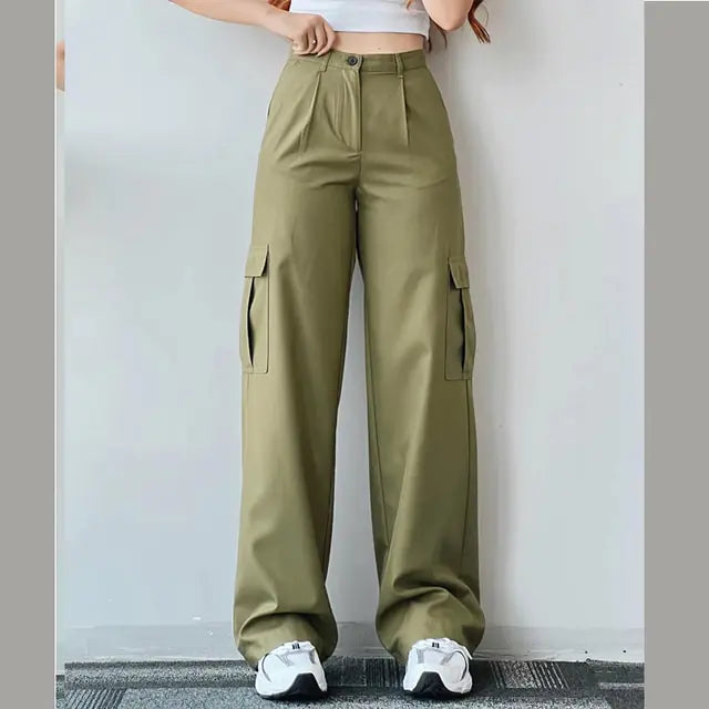 Baggy Casual Trousers - Woman`s Clothing