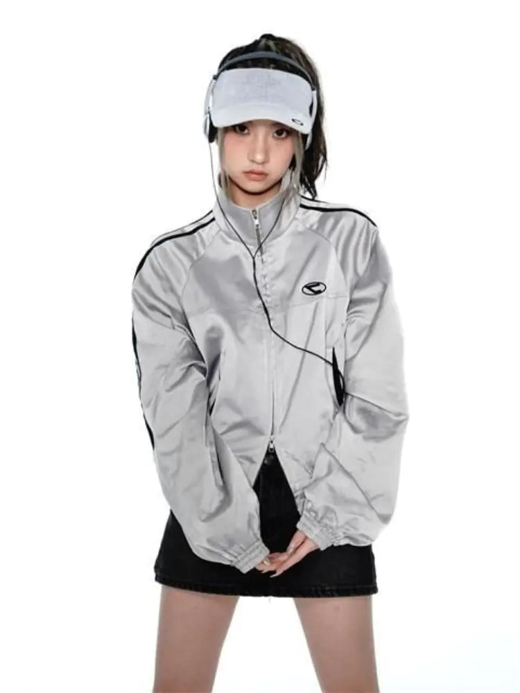 Aesthetic Zipper Jacket - Woman`s Clothing