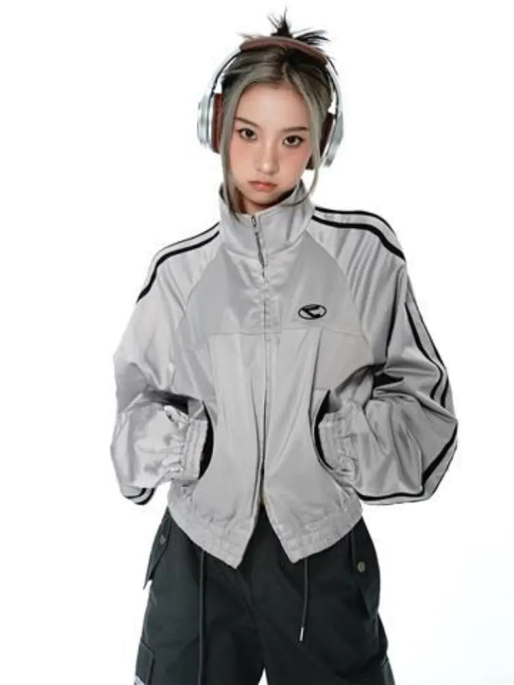 Aesthetic Zipper Jacket - Woman`s Clothing