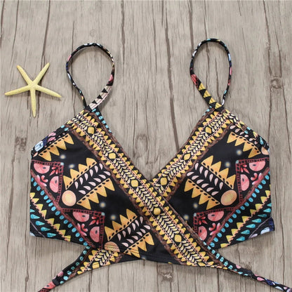 Aztec Bandage Biquini String Bikini - Woman`s Clothing