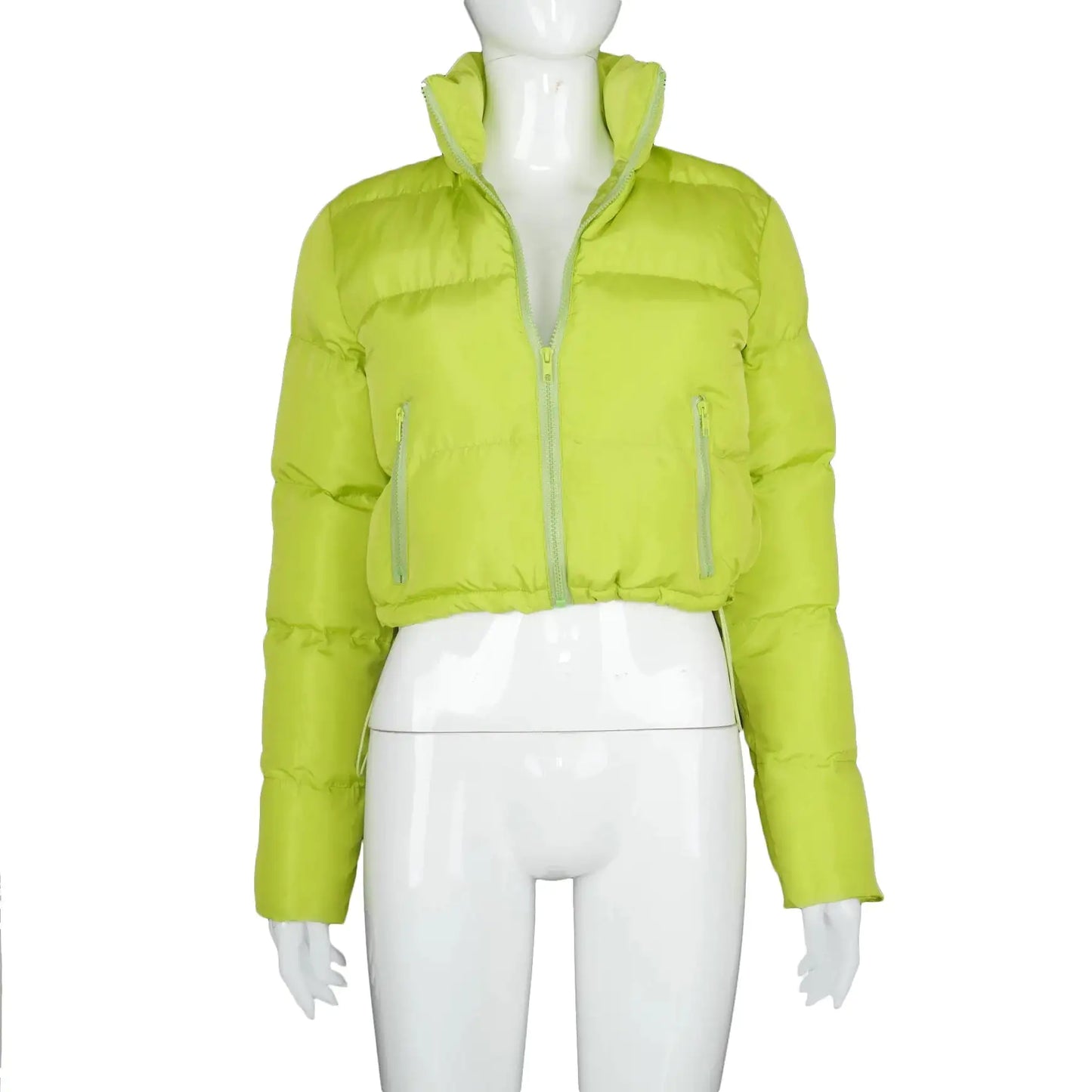 Ladies Mini Puffer Coat - Woman`s Clothing