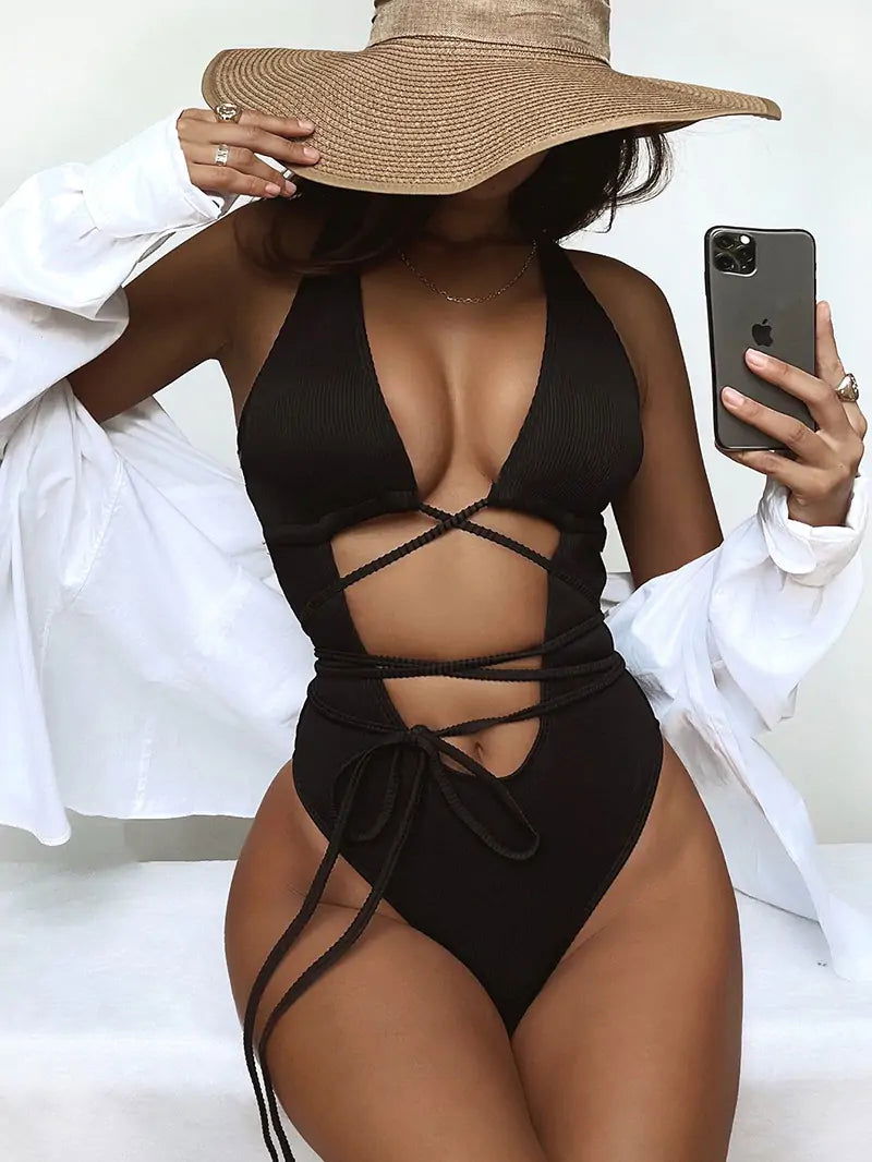 Bandage Swimsuit - Woman`s Clothing