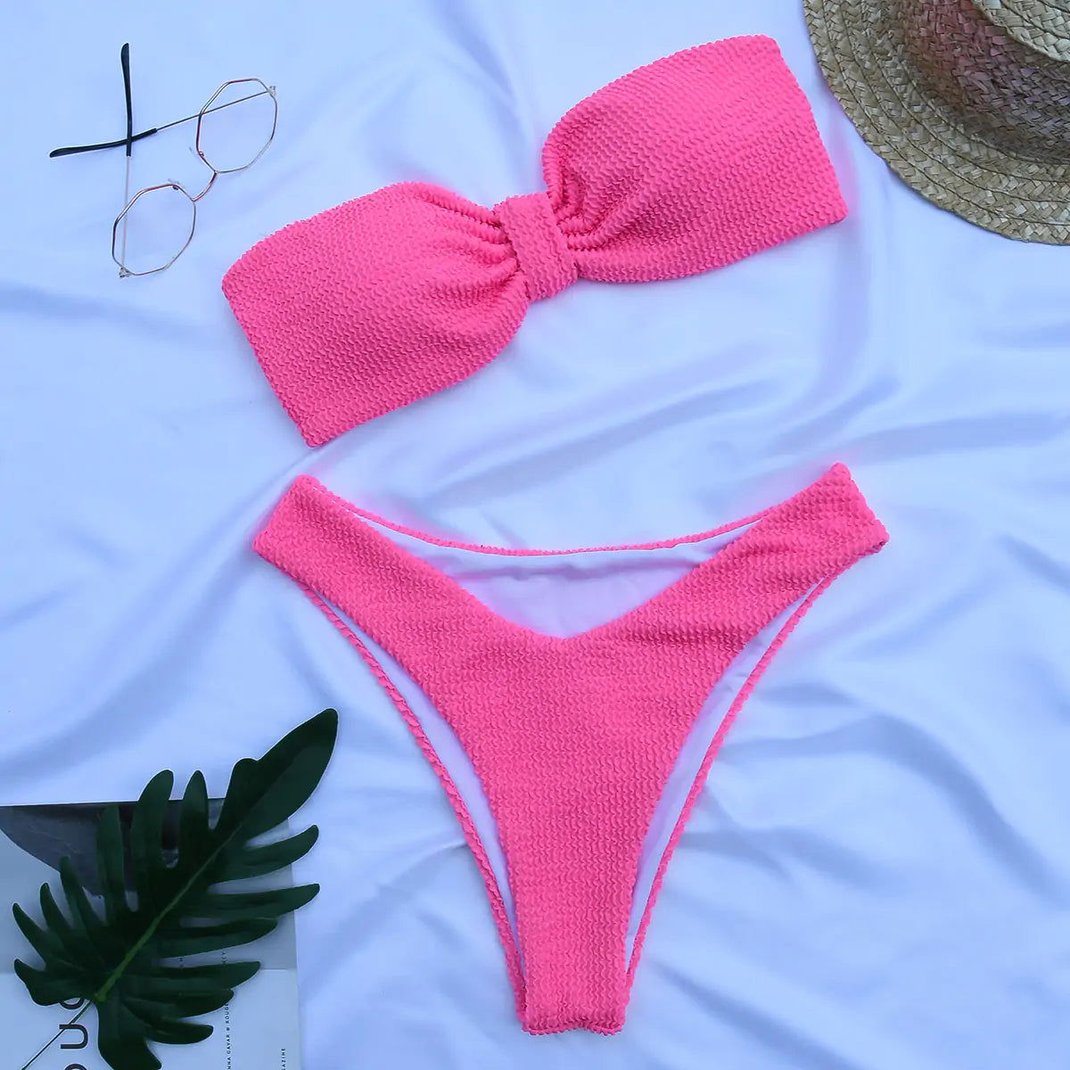 Bandeau Bikini Set - Woman`s Clothing