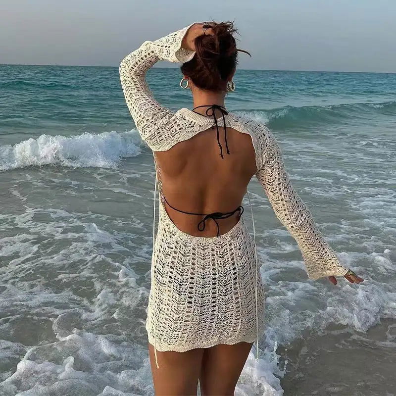 Beach Cover-Up Dress - Woman`s Clothing