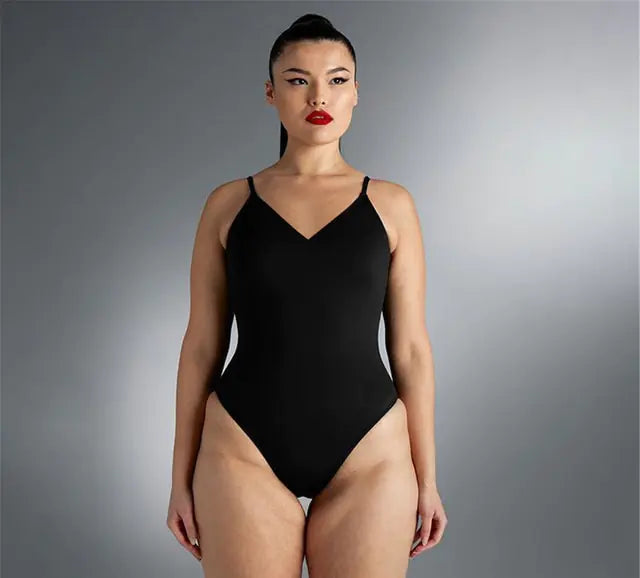 Solid Color One-Piece Backless Swimsuit Bikini - Woman`s Clothing