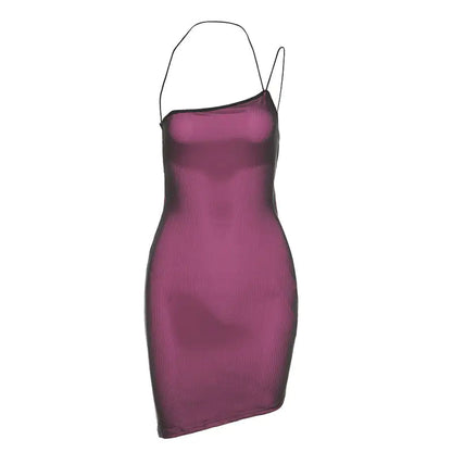 Bodycon Backless Mini Dress - Woman`s Clothing